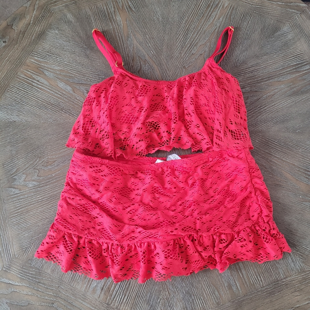 2 For 35. Reaction Kenneth Cole 2piece Swim Red